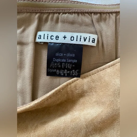 Rare Showroom Sample | Alice & Olivia Faux Suede Crop Top - Picture 8 of 11
